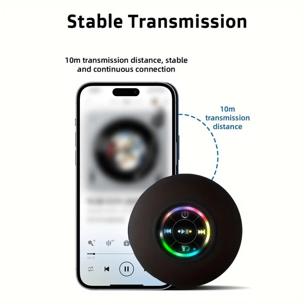 Portable Waterproof Bluetooth Speaker with Suction Cup – Mini Stereo Sound Box