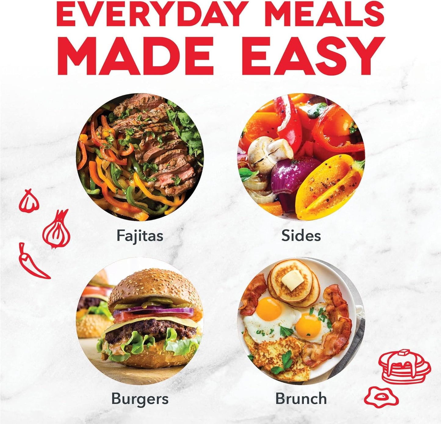 Deluxe Everyday Electric Griddle with Dishwasher Safe Removable Non-stick Cooking Plate for Pancakes, Burgers, Eggs and More, Includes Drip Tray + Recipe Book, 20” X 10.5”,