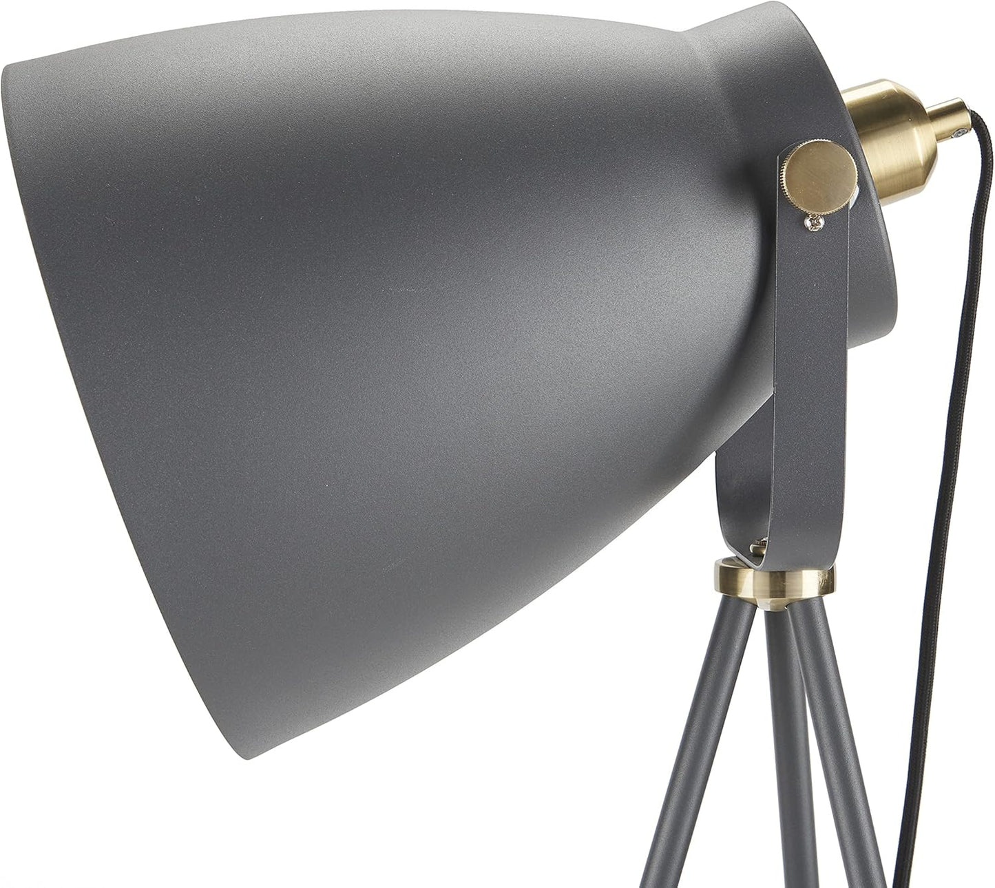 57" Spotlight Floor Lamp, Modern, Industrial, Transitional for Bedroom, Living Room, Office, Black