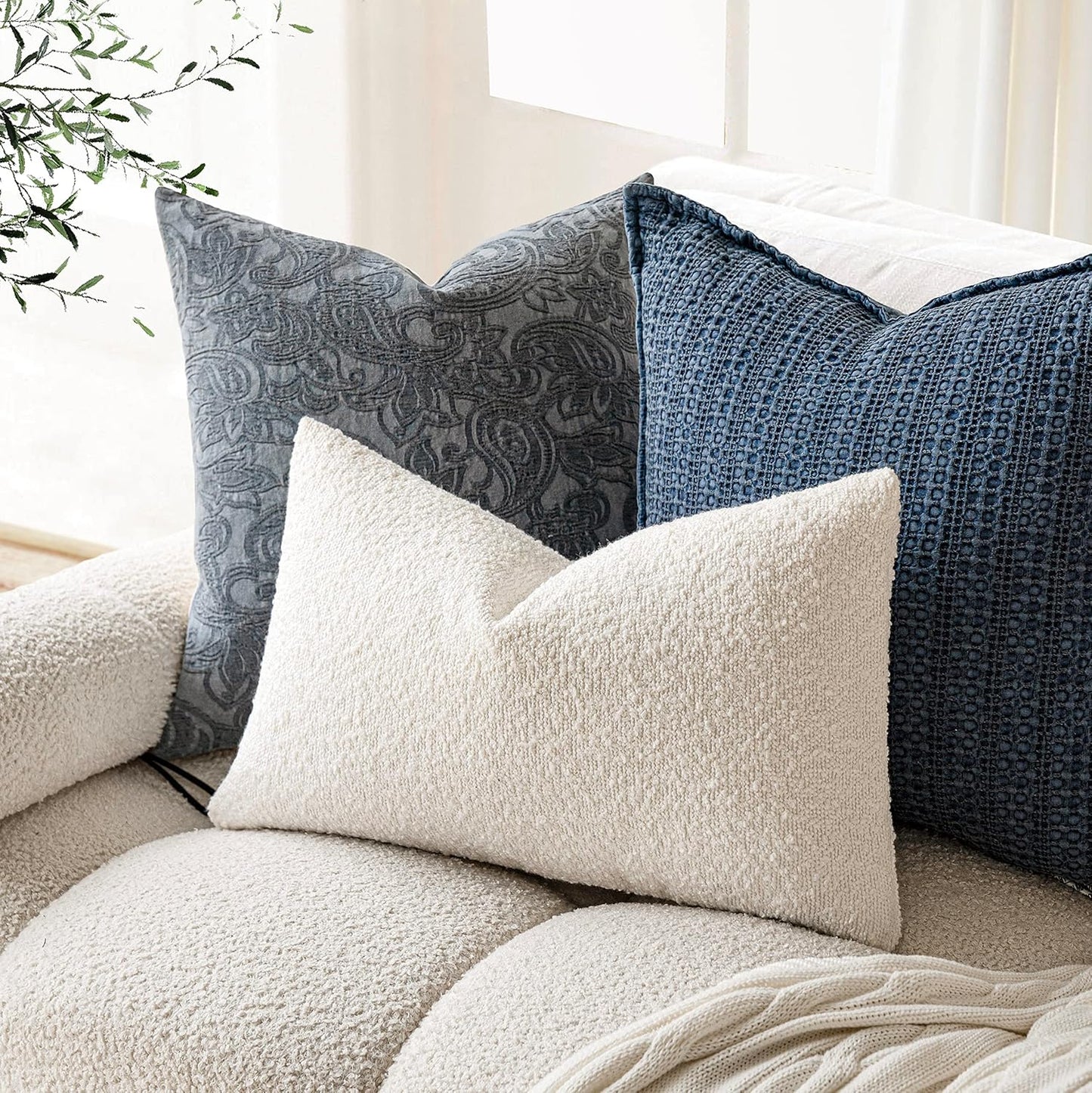 Decorative Boucle Throw Pillow Covers – Timeless Textured Elegance for Every Space