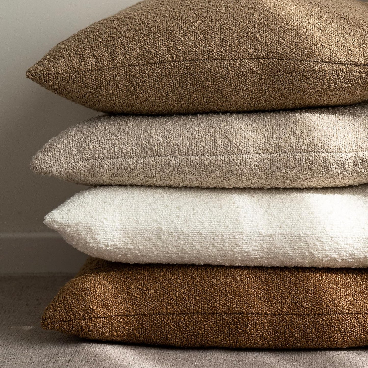 Decorative Boucle Throw Pillow Covers – Timeless Textured Elegance for Every Space