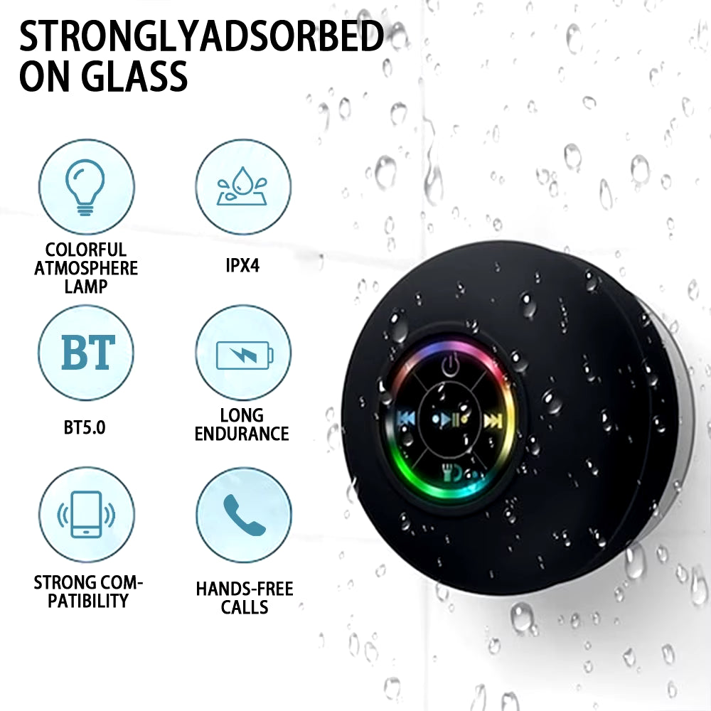 Portable Waterproof Bluetooth Speaker with Suction Cup – Mini Stereo Sound Box