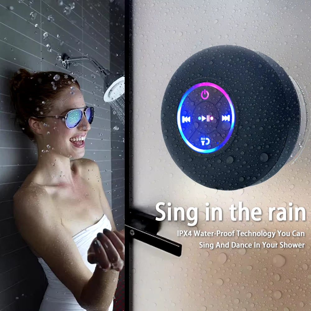 Portable Waterproof Bluetooth Speaker with Suction Cup – Mini Stereo Sound Box