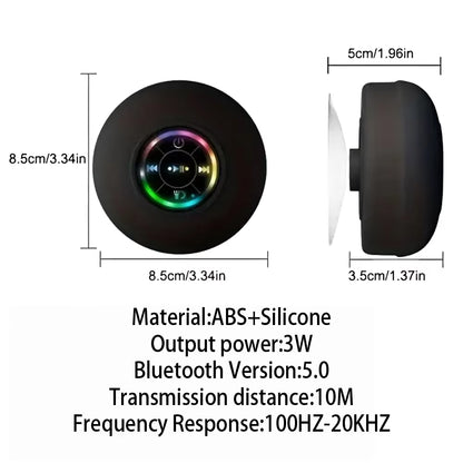 Portable Waterproof Bluetooth Speaker with Suction Cup – Mini Stereo Sound Box