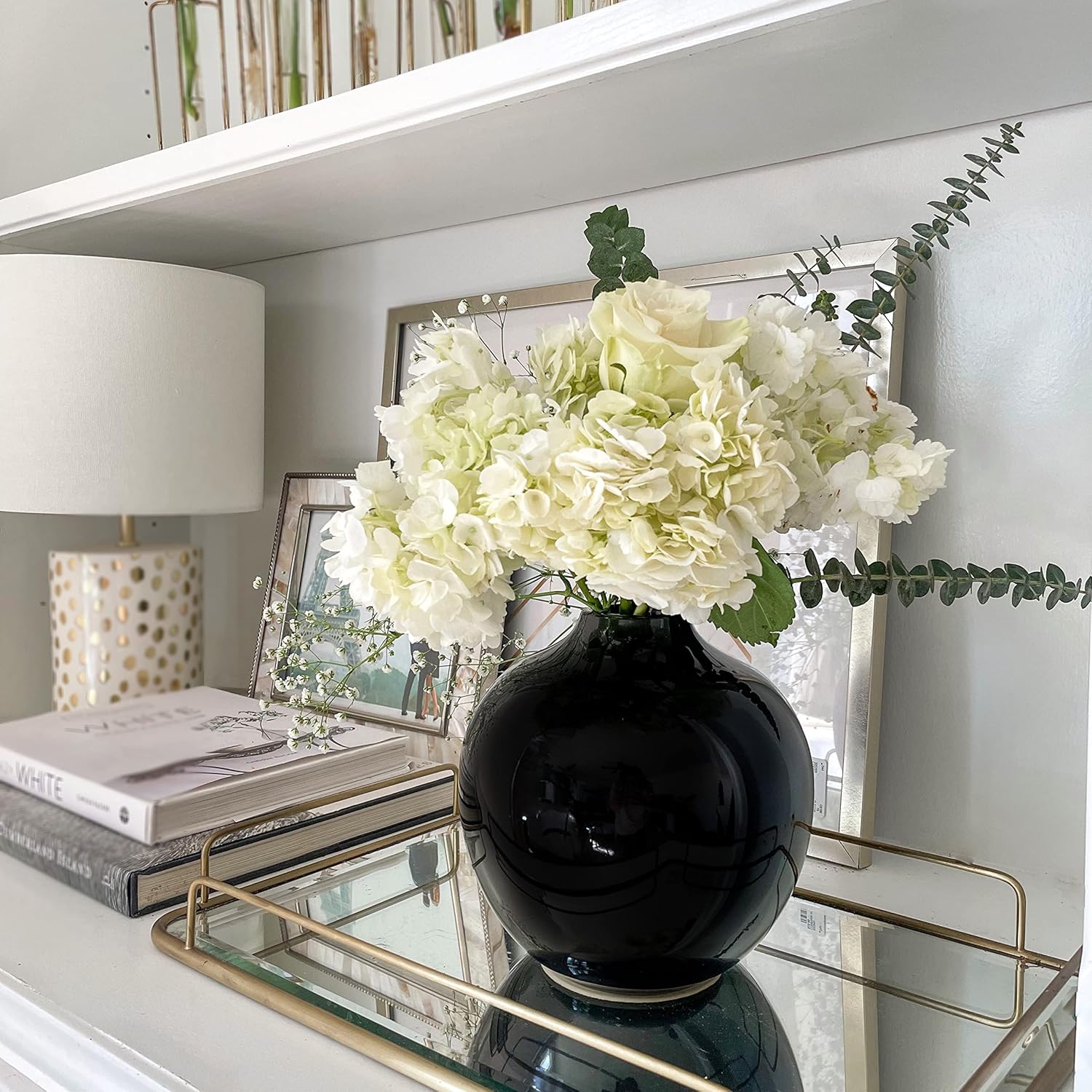Elegant Modern Porcelain Vase – Glossy Ceramic Vase for Flowers & Home Decor