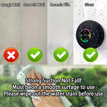 Portable Waterproof Bluetooth Speaker with Suction Cup – Mini Stereo Sound Box