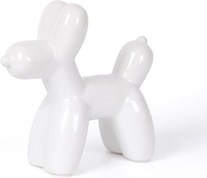 Ceramic Balloon Dog Statue – Modern Decorative Sculpture in Gold and White Variants