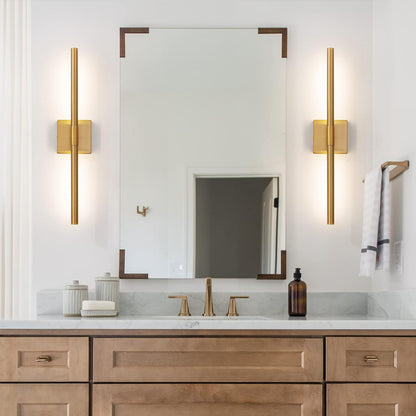 24-Inch Gold LED Vanity Light - Modern Bathroom Over Mirror Sconce, 4000K Adjustable