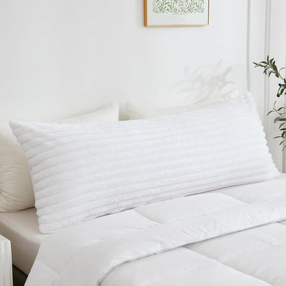 Luxurious Full Body Pillow with Fluffy Faux Fur Cover – Perfect for Side Sleepers & Pregnancy