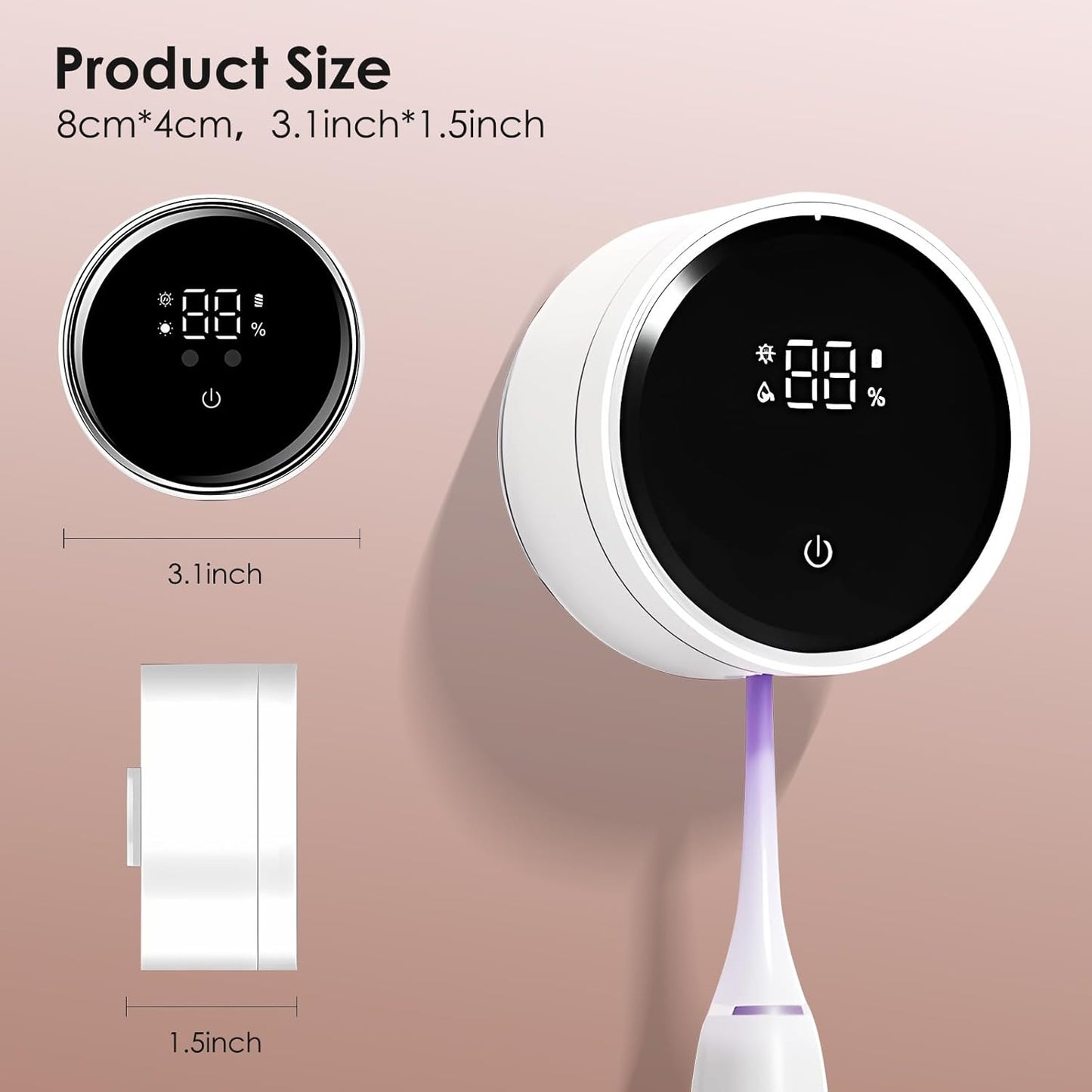 Wall-Mounted Electric Toothbrush Holder with Auto Inductive Lid - Hygienic, Compact, and Perfect for Home or Travel