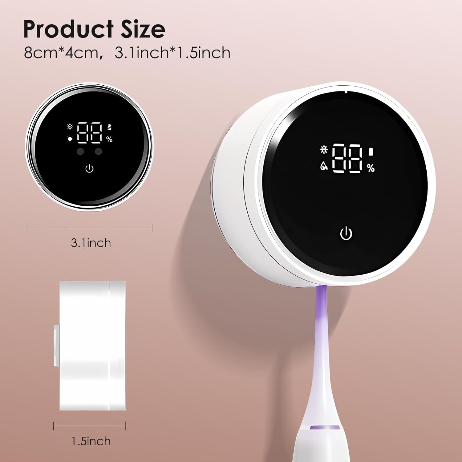 Wall-Mounted Electric Toothbrush Holder with Auto Inductive Lid - Hygienic, Compact, and Perfect for Home or Travel