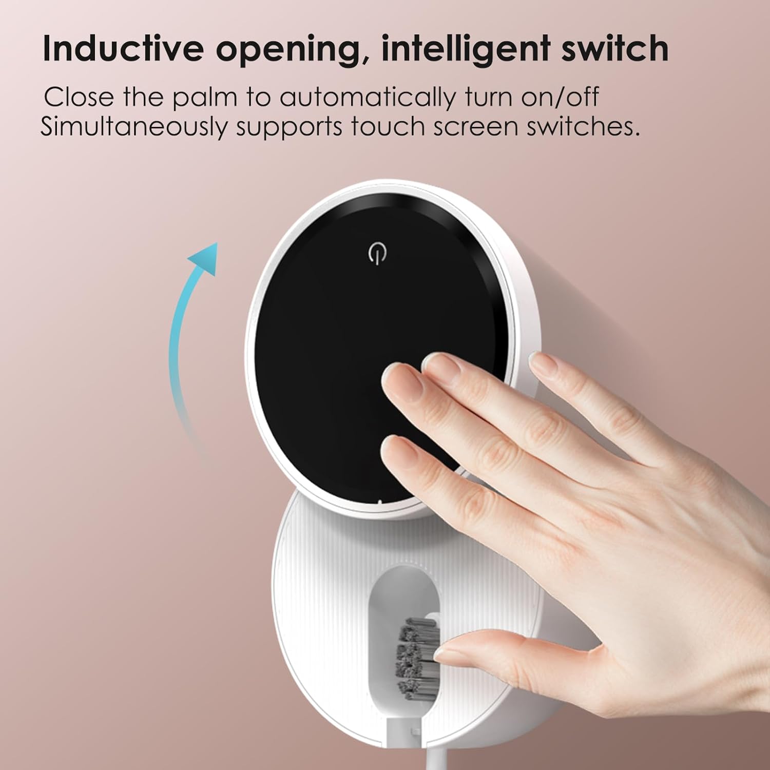Wall-Mounted Electric Toothbrush Holder with Auto Inductive Lid - Hygienic, Compact, and Perfect for Home or Travel
