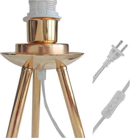 Feather Table Lamp with Gold Tripod Base – Aesthetic Lighting for Bedrooms & Living Rooms