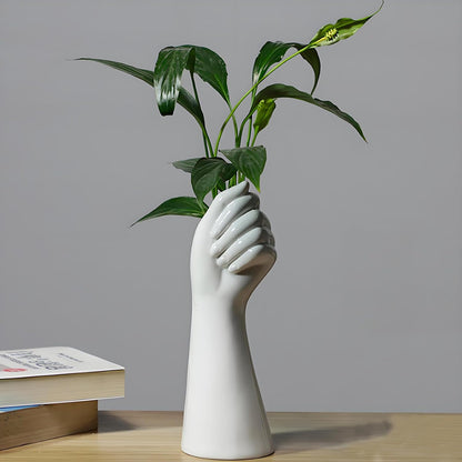 Modern White Ceramic Flower Vases Home Decor Cool Cute Unique  Small Hand Vase for Flowers Table Centrepiece Decorative