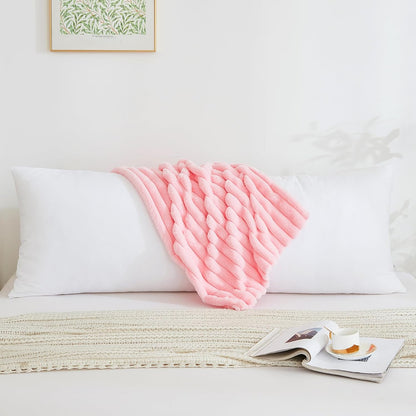 Luxurious Full Body Pillow with Fluffy Faux Fur Cover – Perfect for Side Sleepers & Pregnancy