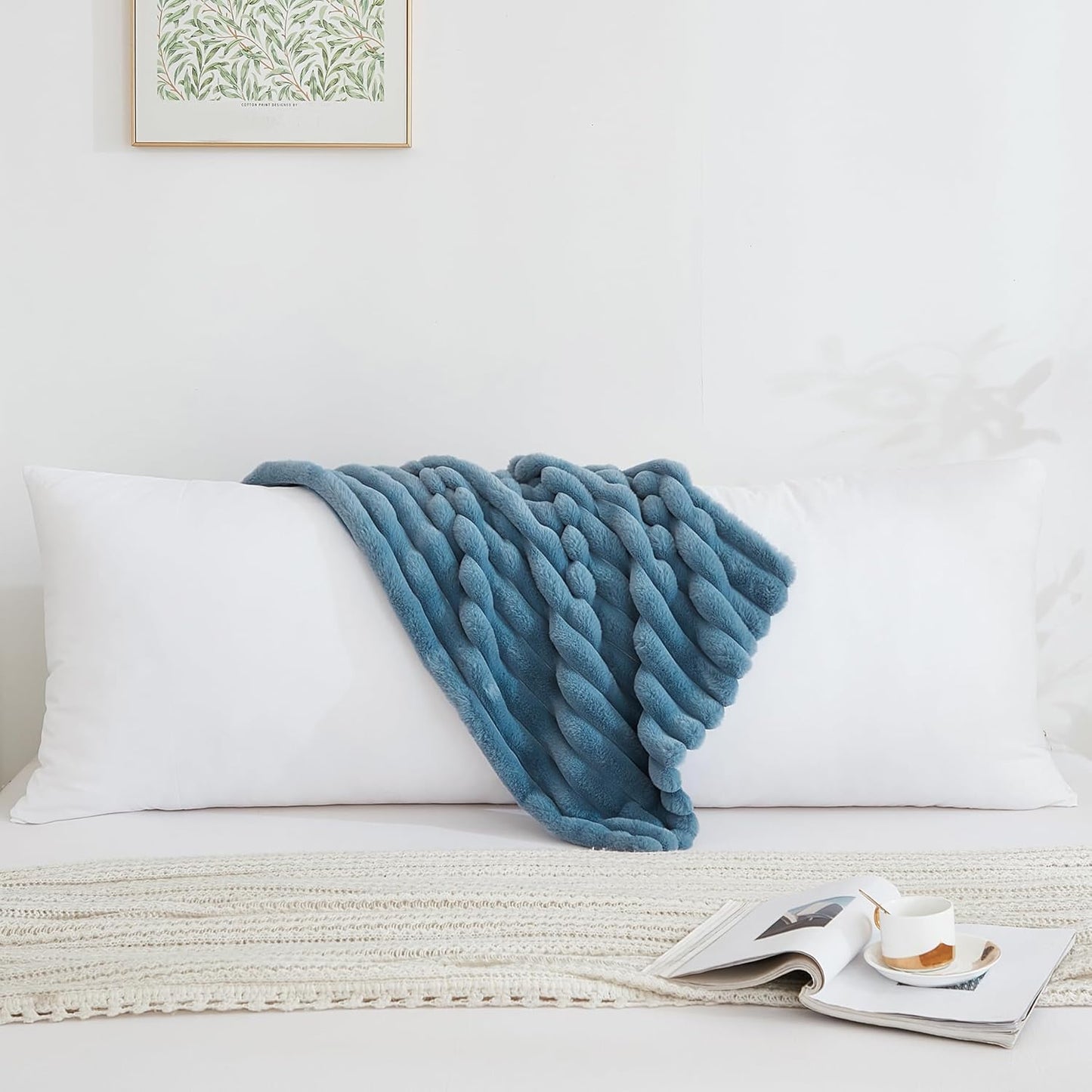 Luxurious Full Body Pillow with Fluffy Faux Fur Cover – Perfect for Side Sleepers & Pregnancy