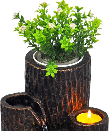 3-Tier Indoor Tabletop Water Fountain – Relaxing Mini Waterfall