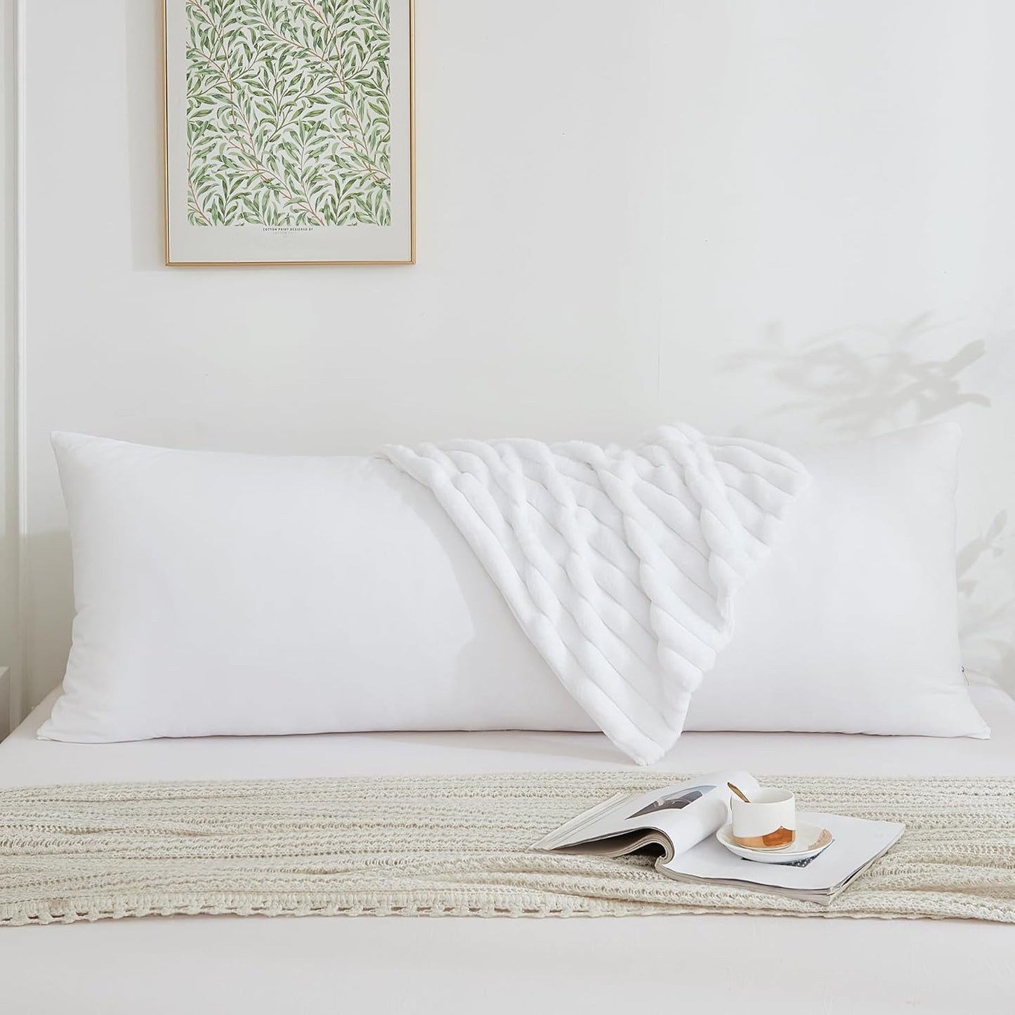 Luxurious Full Body Pillow with Fluffy Faux Fur Cover – Perfect for Side Sleepers & Pregnancy
