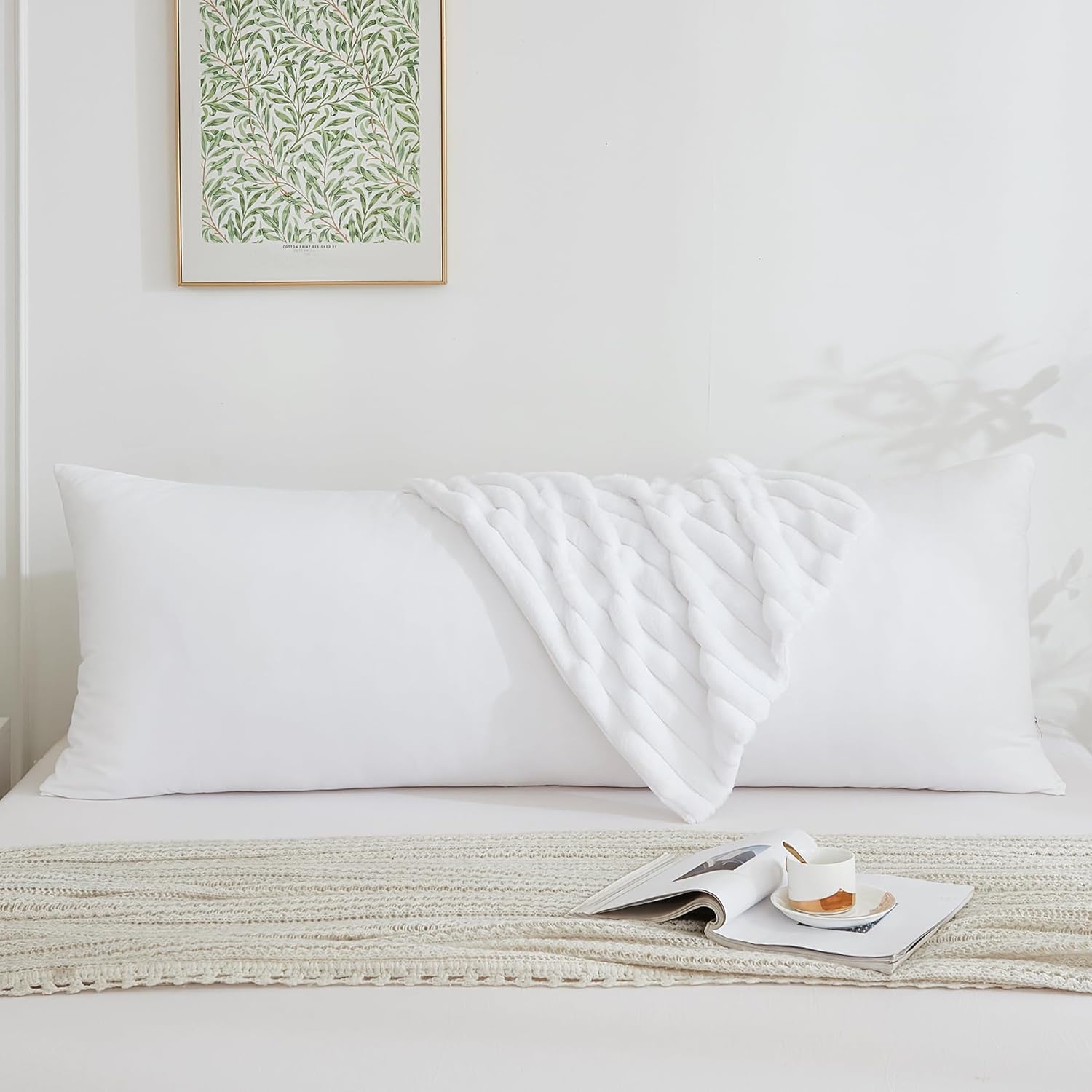 Luxurious Full Body Pillow with Fluffy Faux Fur Cover – Perfect for Side Sleepers & Pregnancy