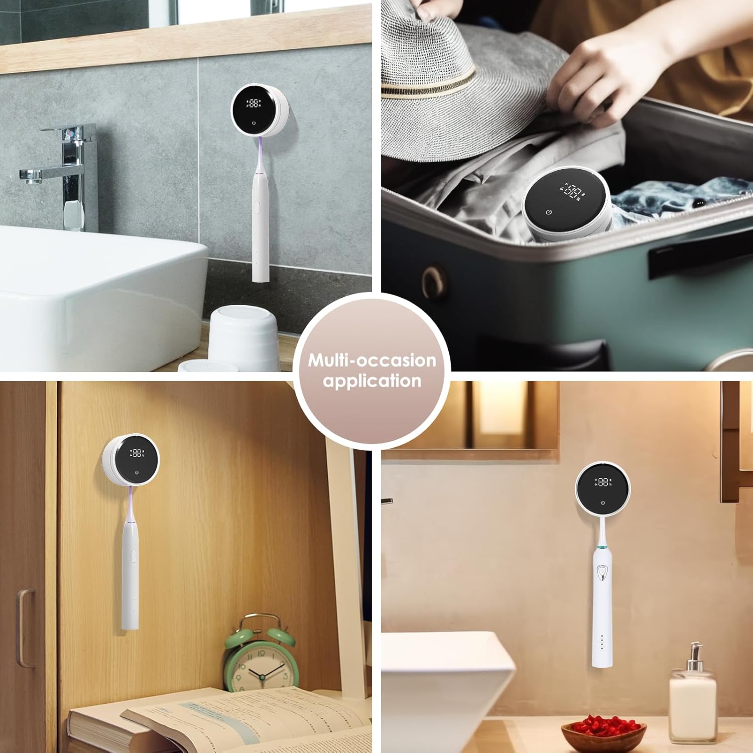 Wall-Mounted Electric Toothbrush Holder with Auto Inductive Lid - Hygienic, Compact, and Perfect for Home or Travel