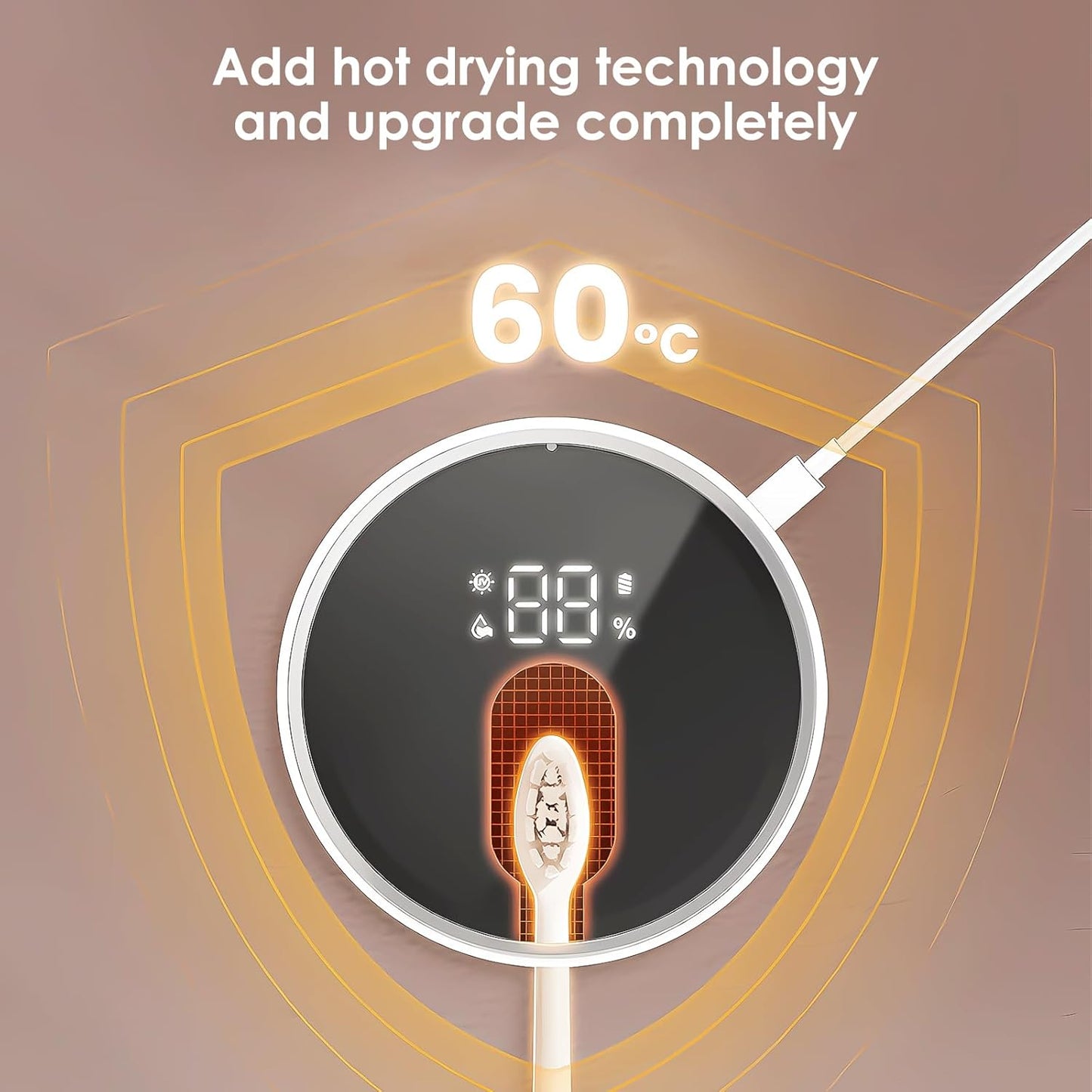 Wall-Mounted Electric Toothbrush Holder with Auto Inductive Lid - Hygienic, Compact, and Perfect for Home or Travel