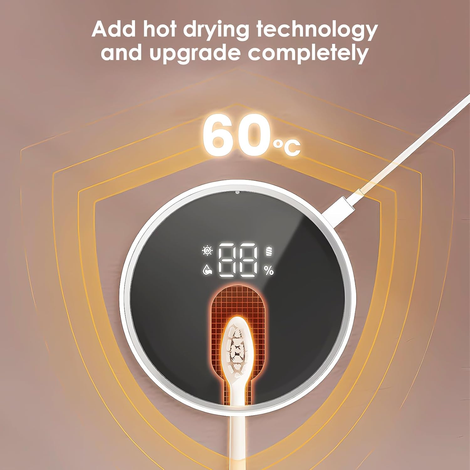 Wall-Mounted Electric Toothbrush Holder with Auto Inductive Lid - Hygienic, Compact, and Perfect for Home or Travel