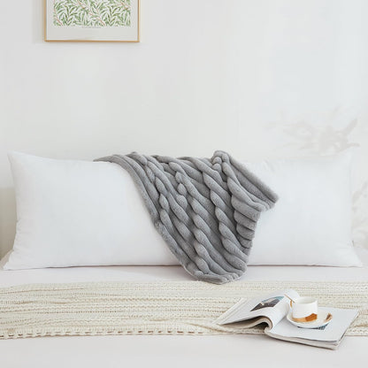Luxurious Full Body Pillow with Fluffy Faux Fur Cover – Perfect for Side Sleepers & Pregnancy