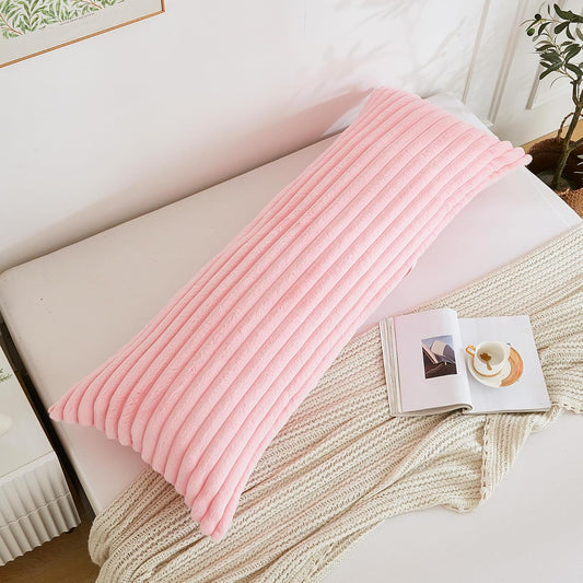 Luxurious Full Body Pillow with Fluffy Faux Fur Cover – Perfect for Side Sleepers & Pregnancy