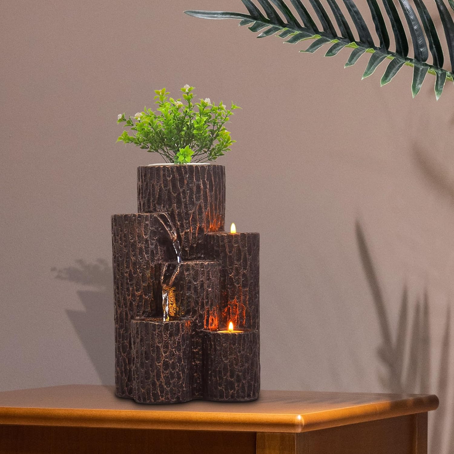 3-Tier Indoor Tabletop Water Fountain – Relaxing Mini Waterfall