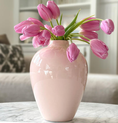 Elegant Modern Porcelain Vase – Glossy Ceramic Vase for Flowers & Home Decor