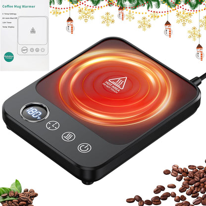 Coffee Mug Warmer, Electric Mug Cup Warmer for Desk, Mug Warmer for Coffee, Milk, Tea, Auto Shut Off, 6 Temp Settings, Coffee Warmer Plate for Home Office Kitchen, Gift for Women Men (No Cup)