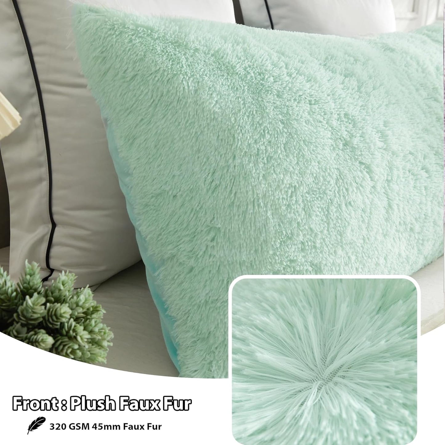 Plush Faux Fur Body Pillow Cover – Cozy and Stylish Pillowcase