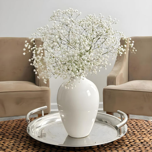 Elegant Modern Porcelain Vase – Glossy Ceramic Vase for Flowers & Home Decor