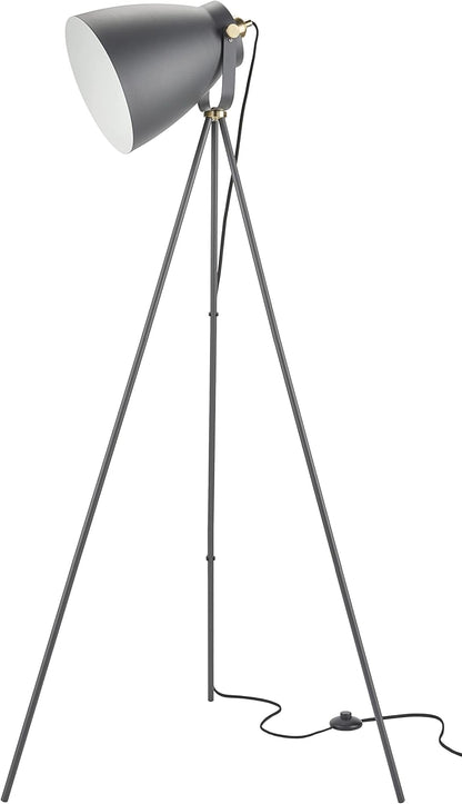 57" Spotlight Floor Lamp, Modern, Industrial, Transitional for Bedroom, Living Room, Office, Black