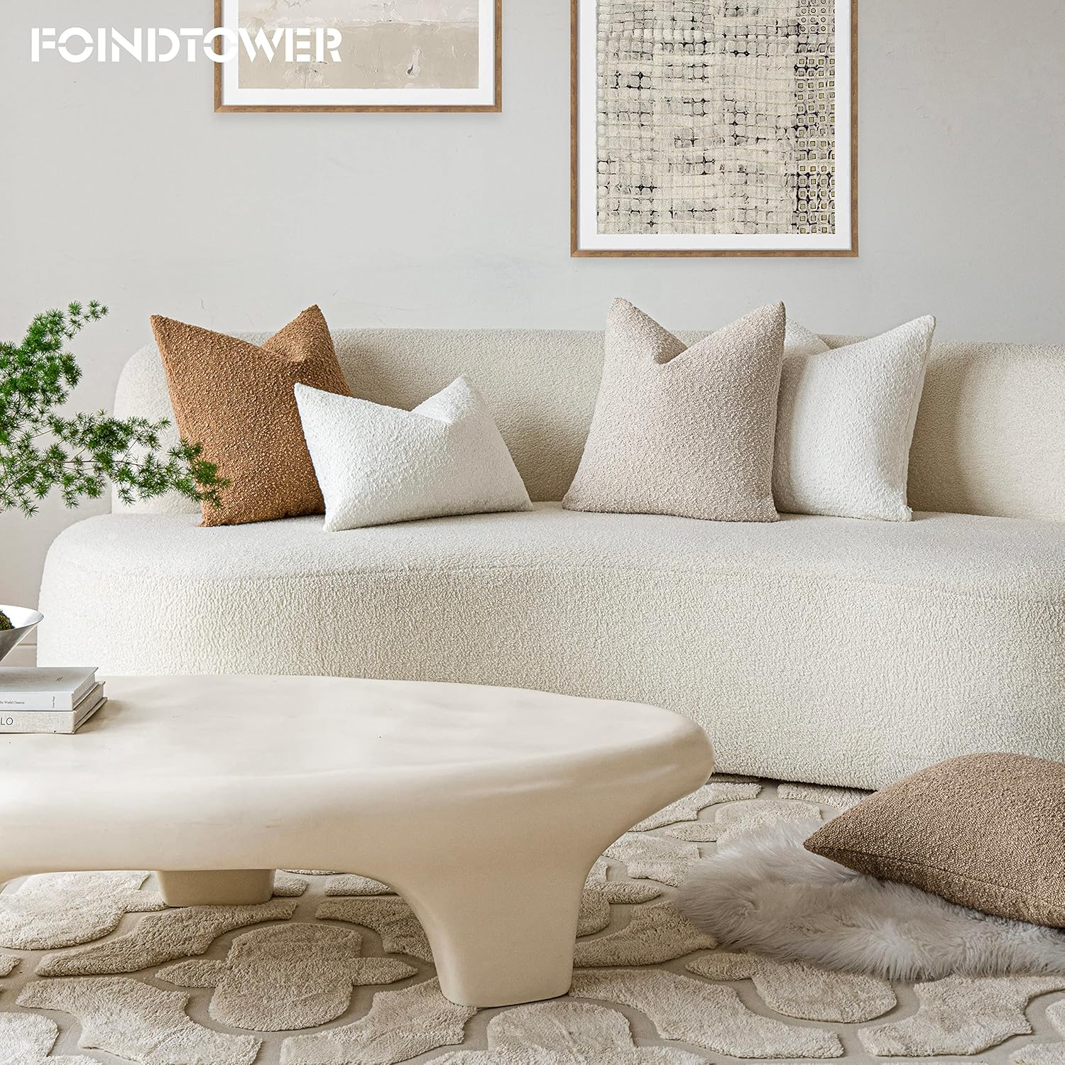 Decorative Boucle Throw Pillow Covers – Timeless Textured Elegance for Every Space