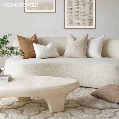Decorative Boucle Throw Pillow Covers – Timeless Textured Elegance for Every Space