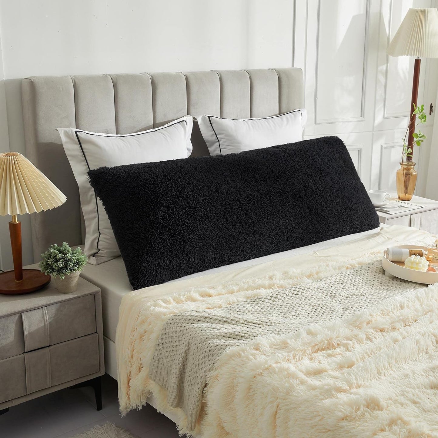 Plush Faux Fur Body Pillow Cover – Cozy and Stylish Pillowcase