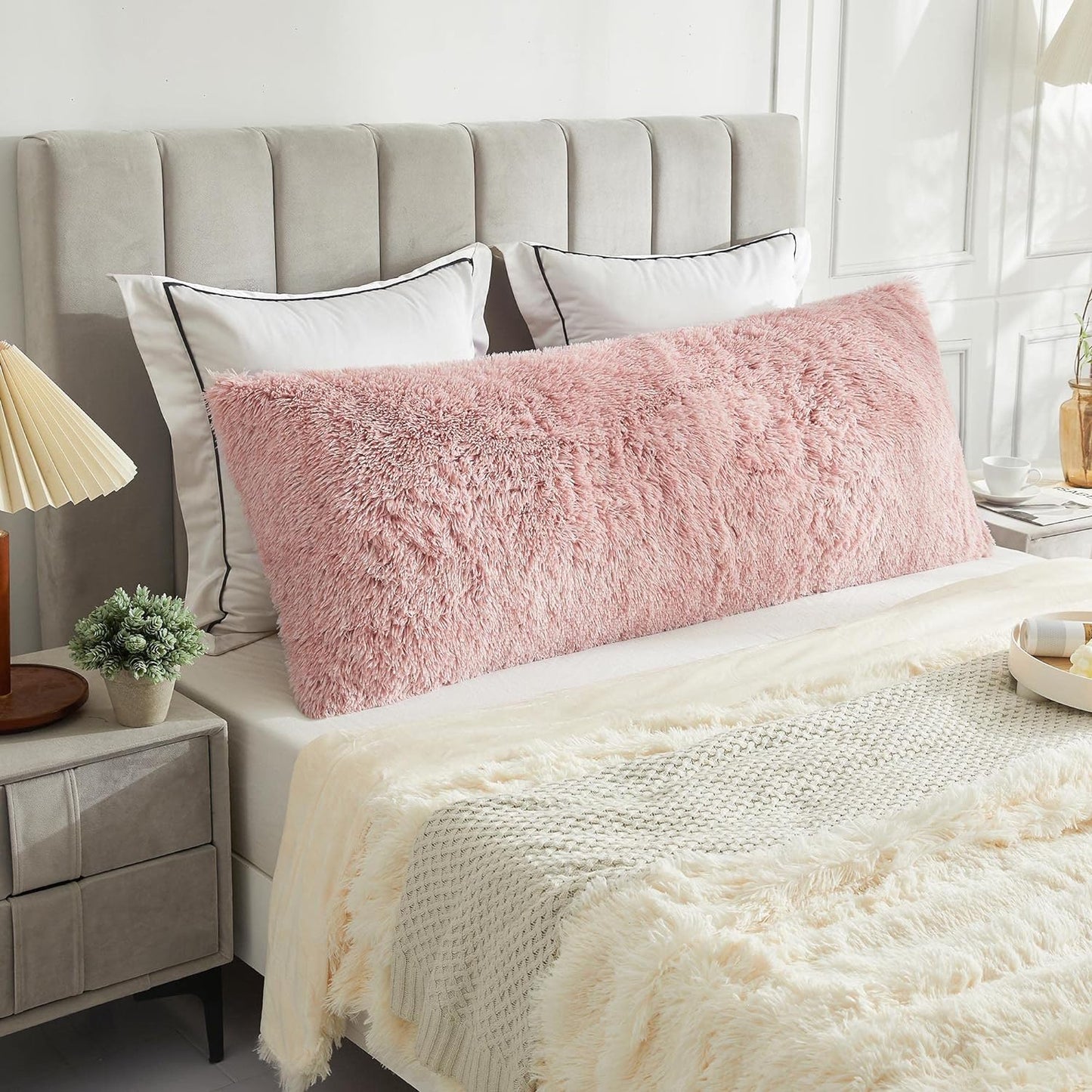 Plush Faux Fur Body Pillow Cover – Cozy and Stylish Pillowcase