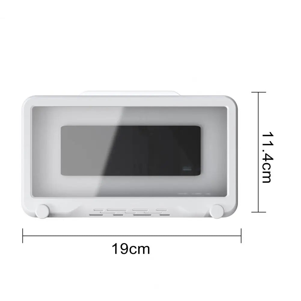 Waterproof Wall-Mounted Bathroom Phone Holder - Touch Screen, White Mobile Phone Case