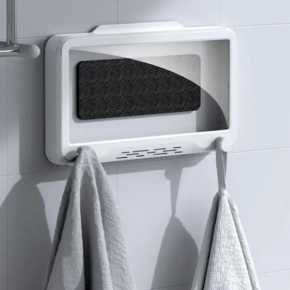Waterproof Wall-Mounted Bathroom Phone Holder - Touch Screen, White Mobile Phone Case