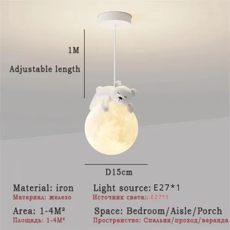 Cartoon Animal LED Chandelier – Enchanting Pendant Light for Kids' Rooms & Cozy Spaces!